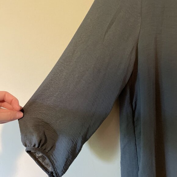 H&M grey chiffon 3/4 sleeve dress - Picture 4 of 5